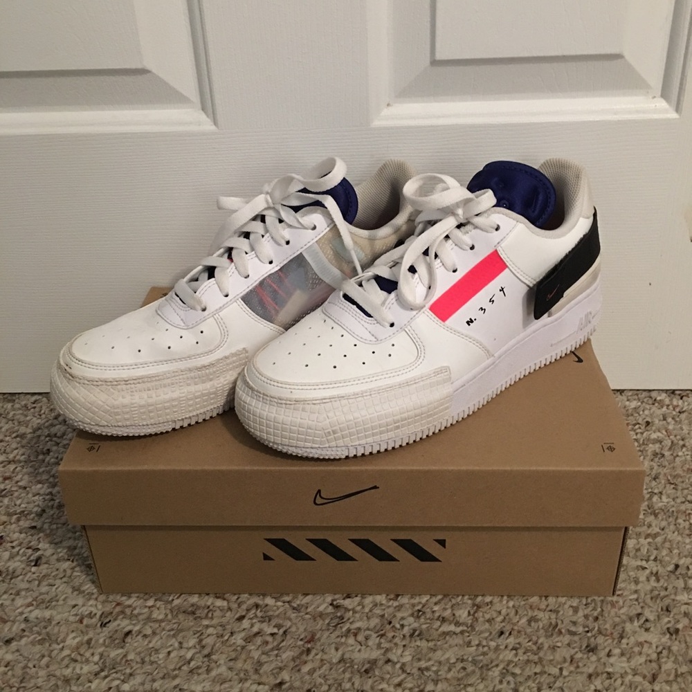 Nike Air Force type, n.354, white/red/blue - Picture 2 of 4